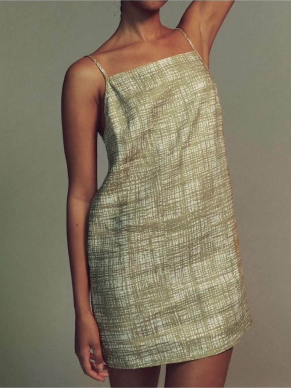 Reformation Kienna Linen Dress in "Burlap" print size small